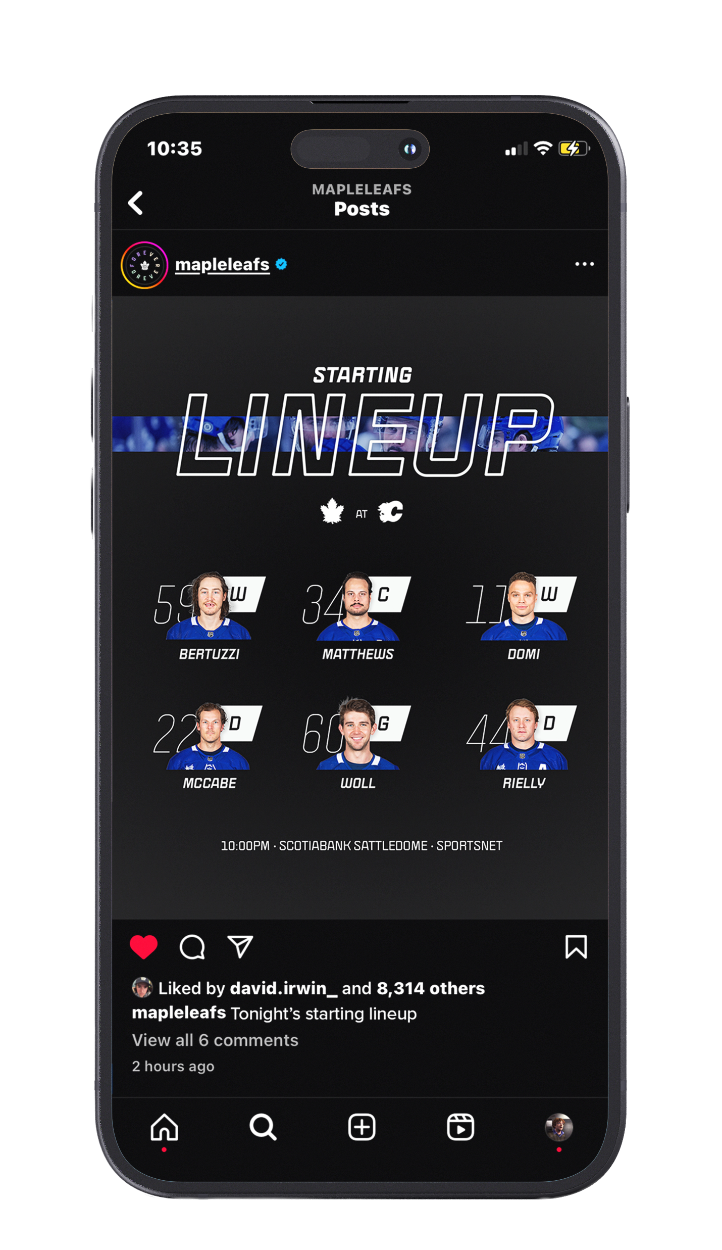 Lineup post mockup